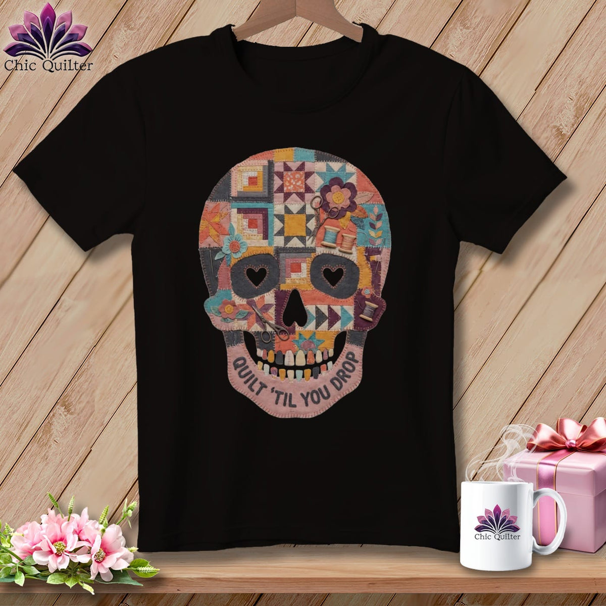MyDesigns Physical Item S / Dark Grey Heather Quilt 'Til You Drop ~ Relaxed Fit Tee