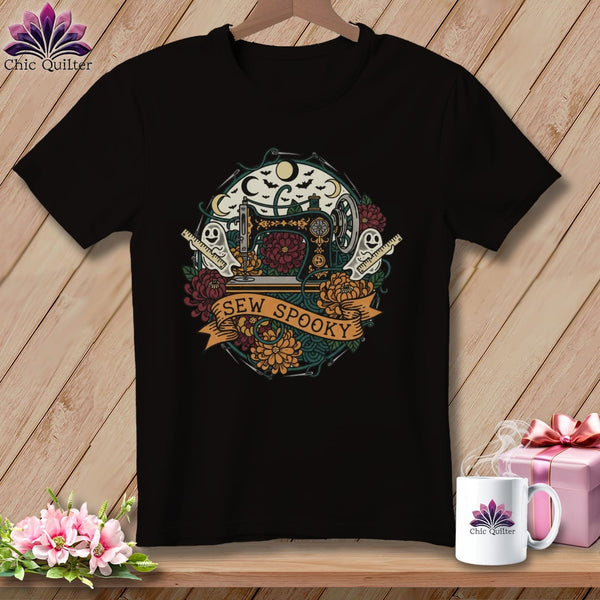 MyDesigns Physical Item S / Dark Grey Heather Sew Spooky ~ Gold Machine ~ Relaxed Fit Tee