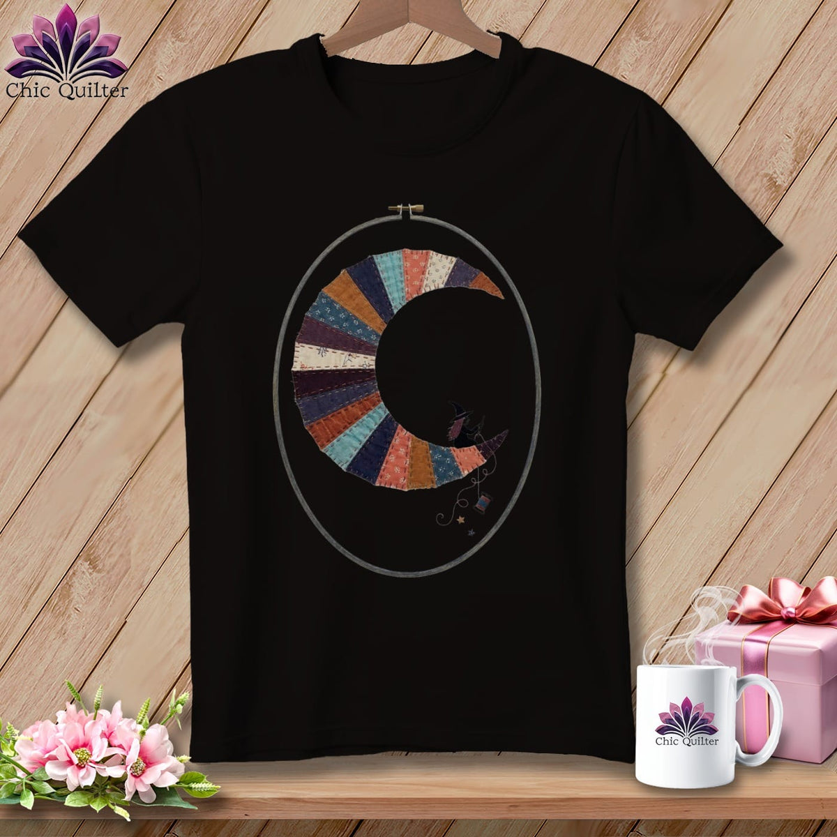 MyDesigns Physical Item S / Dark Grey Heather Stitching the Moon ~ Relaxed Fit Tee