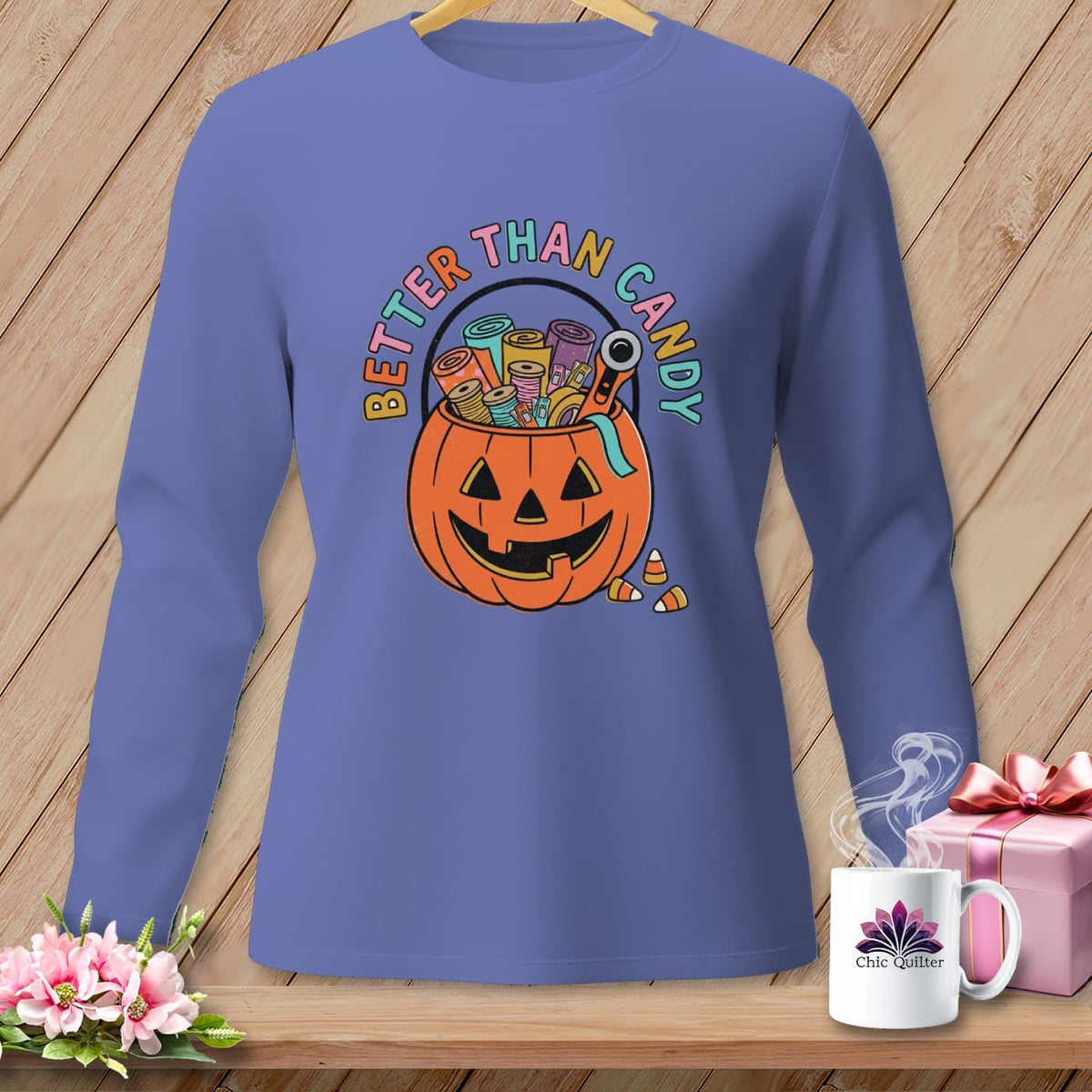 MyDesigns Physical Item S / Flo Blue Better Than Candy ~ Long Sleeve Tee