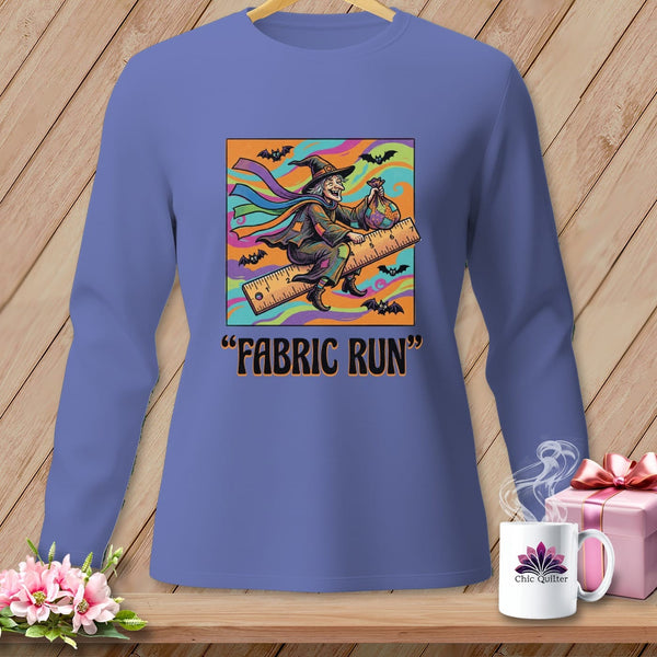 MyDesigns Physical Item S / Flo Blue Fabric Run ~ Long Sleeve Tee