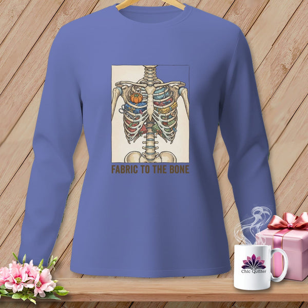 MyDesigns Physical Item S / Flo Blue Fabric to the Bone ~ Long Sleeve Tee