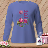 MyDesigns Physical Item S / Flo Blue Flamingle Fawcett ~ Long Sleeve Tee