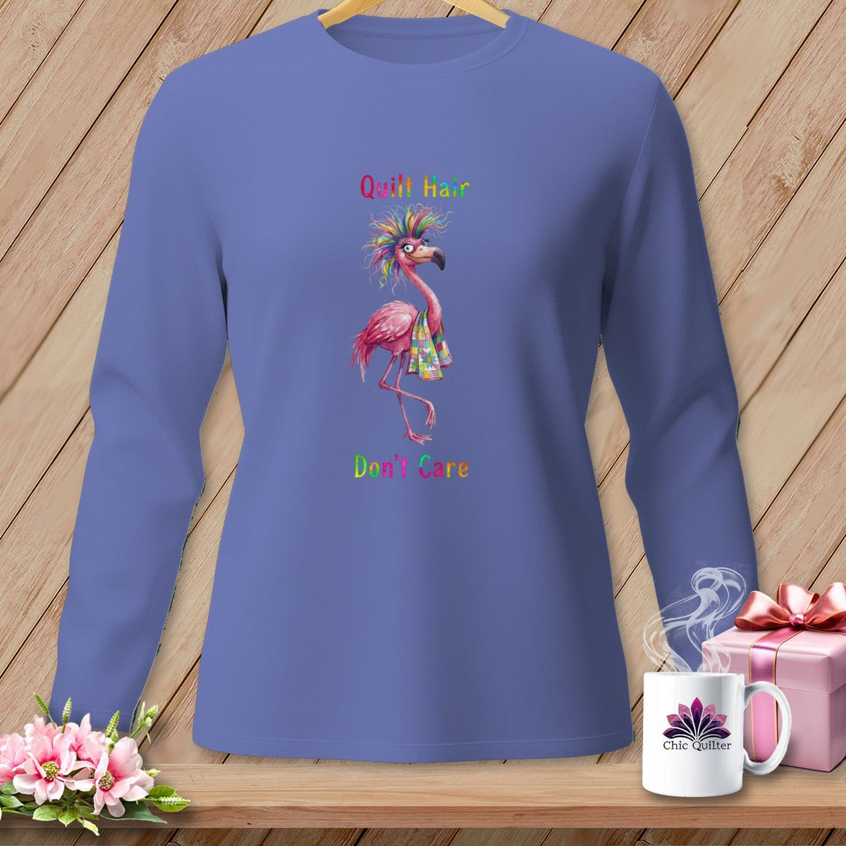 MyDesigns Physical Item S / Flo Blue Flossie Flaminglam ~ Long Sleeve Tee