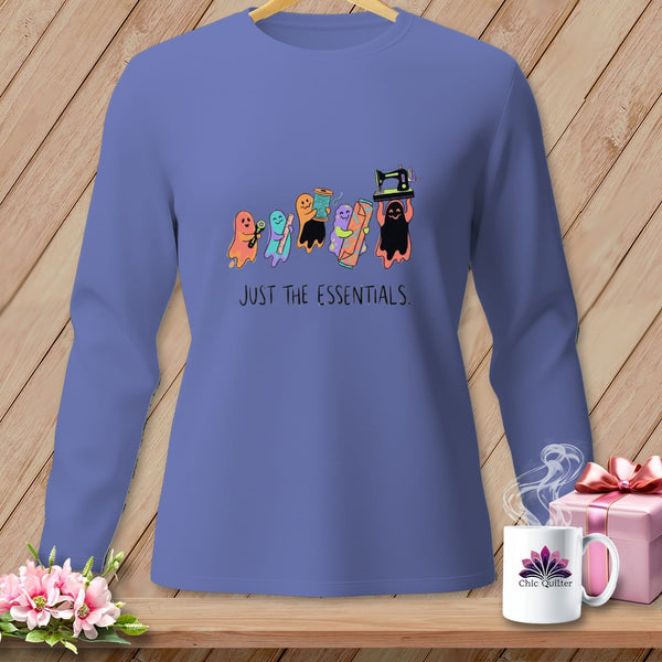 MyDesigns Physical Item S / Flo Blue Just The Essentials. ~ Long Sleeve Tee