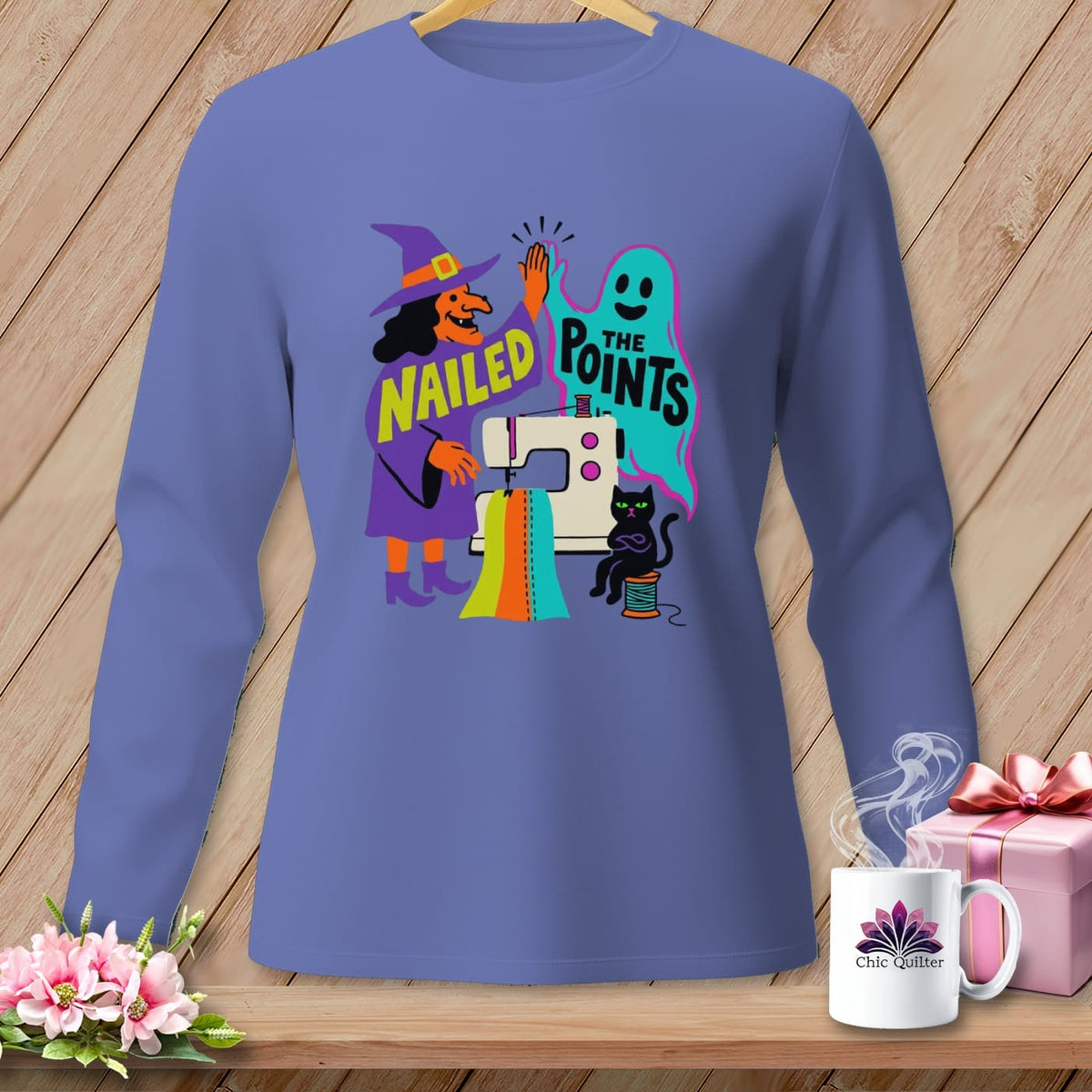 MyDesigns Physical Item S / Flo Blue Nailed the Points ~ Long Sleeve Tee