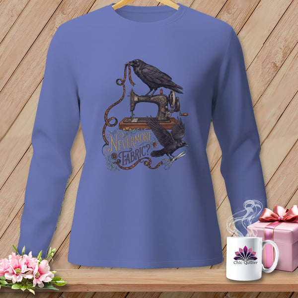 MyDesigns Physical Item S / Flo Blue Nevermore Fabric? ~ Long Sleeve Tee