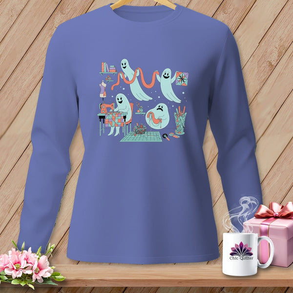 MyDesigns Physical Item S / Flo Blue Night Shift ~ Star Block ~ Long Sleeve Tee