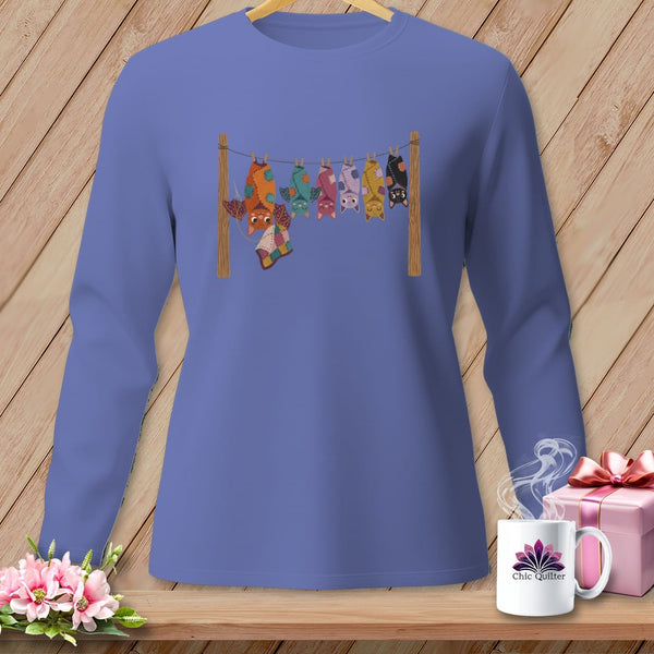 MyDesigns Physical Item S / Flo Blue One Still Awake ~ Long Sleeve Tee