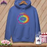 MyDesigns Physical Item S / Flo Blue Personalized Rainbow Quilt Spiral ~ Premium Hoodie
