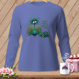 MyDesigns Physical Item S / Flo Blue Quilt Hair Don’t Care ~ Lady Plumeadora ~ Long Sleeve Tee