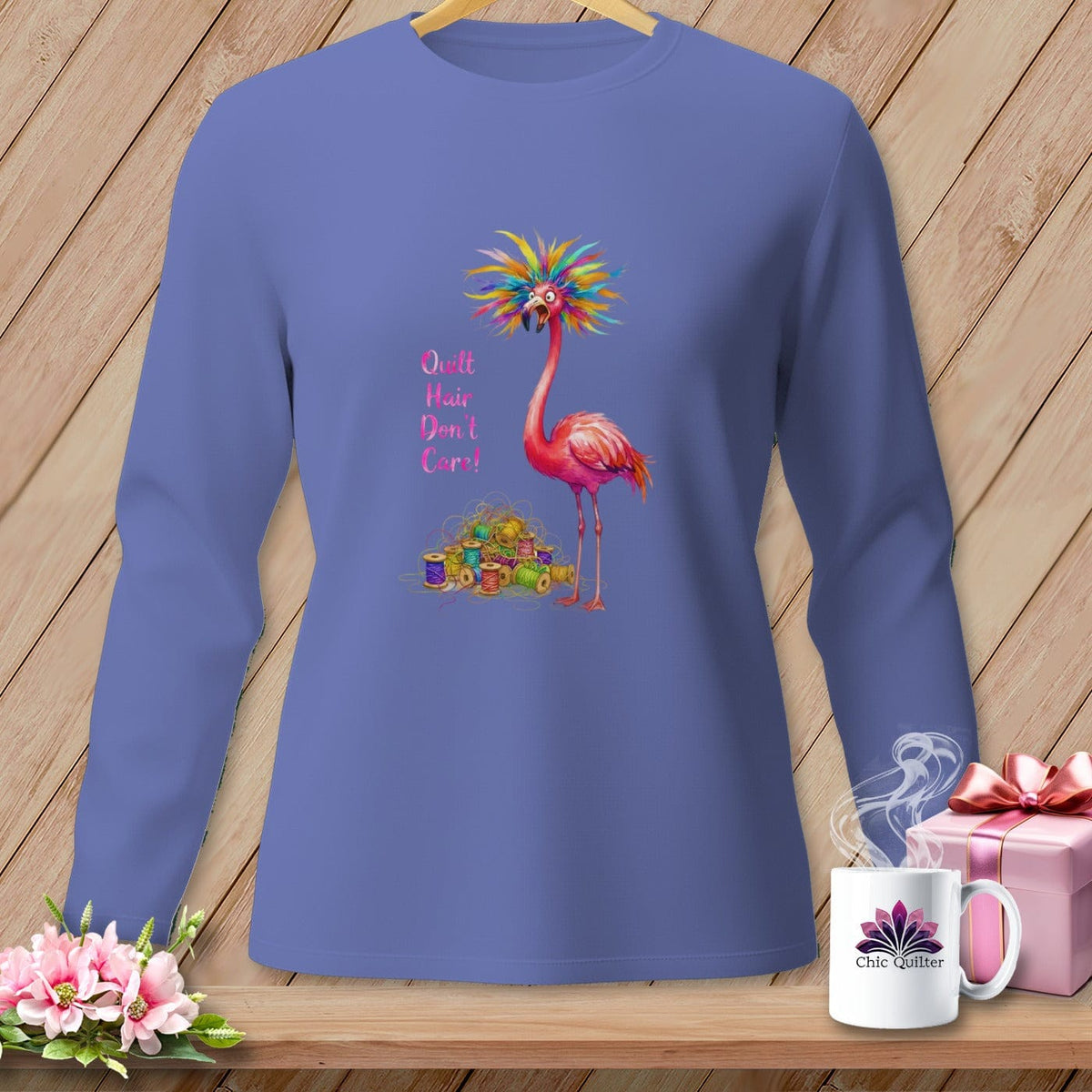 MyDesigns Physical Item S / Flo Blue Squawklyn Spoolberg ~ Long Sleeve Tee
