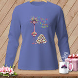 MyDesigns Physical Item S / Flo Blue Starla Flamingle ~ Long Sleeve Tee