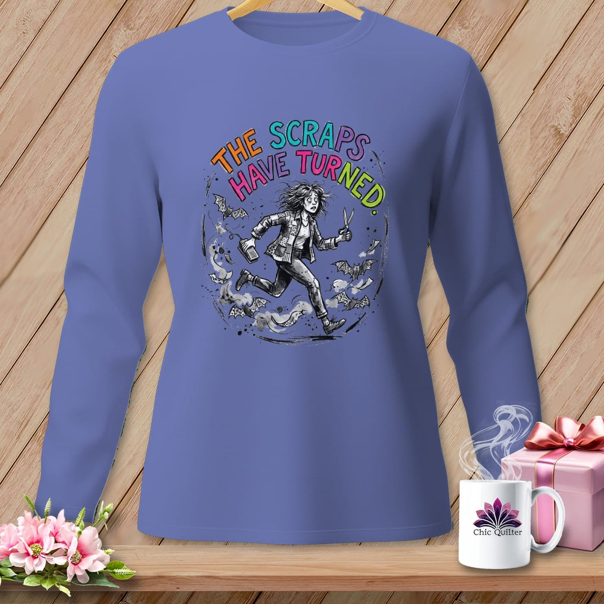 MyDesigns Physical Item S / Flo Blue The Scraps Have Turned. ~ Long Sleeve Tee