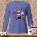 MyDesigns Physical Item S / Flo Blue Tricks • Treats • Thread ~ Long Sleeve Tee