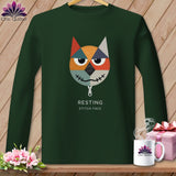 MyDesigns Physical Item S / Forest Green Snark - Resting Stitch Face ~ Long Sleeve T-Shirt