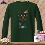 MyDesigns Physical Item S / Forest Green Zip It  - Resting Stitch Face ~ Long Sleeve T-Shirt
