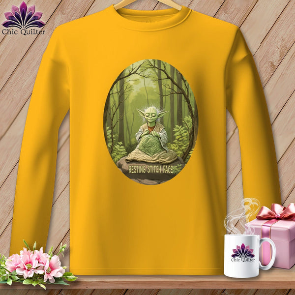 MyDesigns Physical Item S / Gold Yo-Yo-Da - Resting Stitch Face ~ Long Sleeve Tee