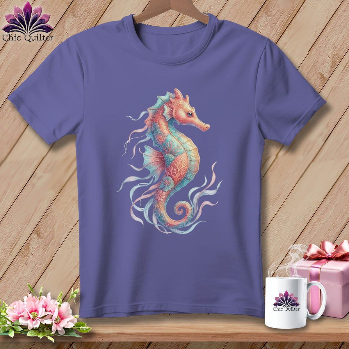 MyDesigns Physical Item S / Grape Coral Motifs Stitched ~ Premium Tee