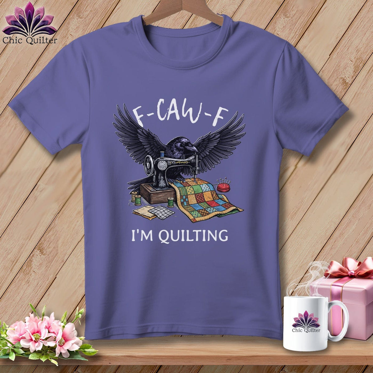 MyDesigns Physical Item S / Grape F ~ CAW ~ F ~ I’m Quilting in Color ~ Premium Tee