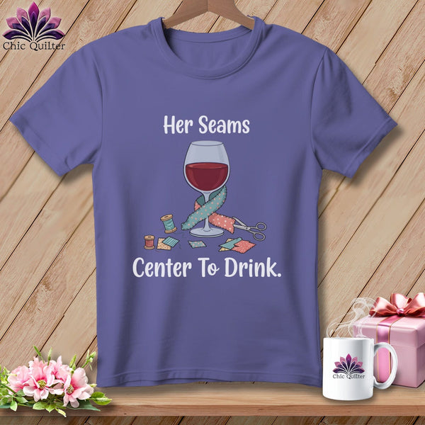 MyDesigns Physical Item S / Grape Her Seams Center to Drink. ~ Premium Tee