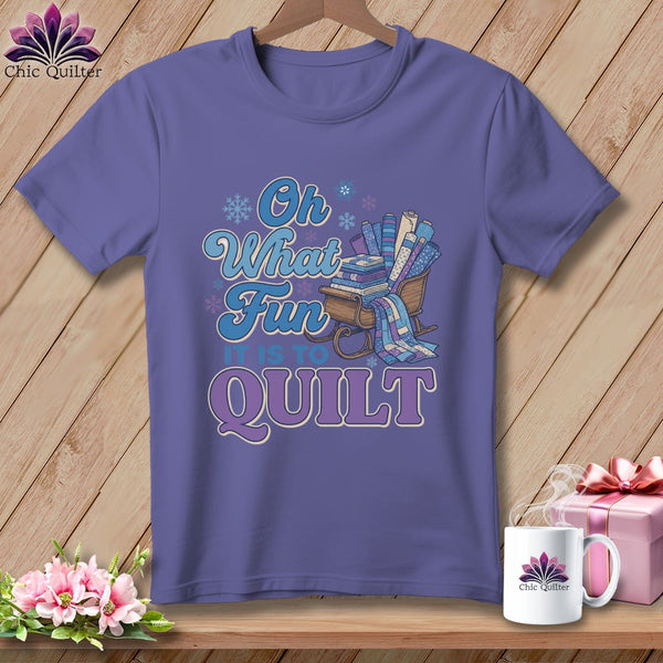 MyDesigns Physical Item S / Grape Oh What Fun It Is to Quilt ~ Premium Tee