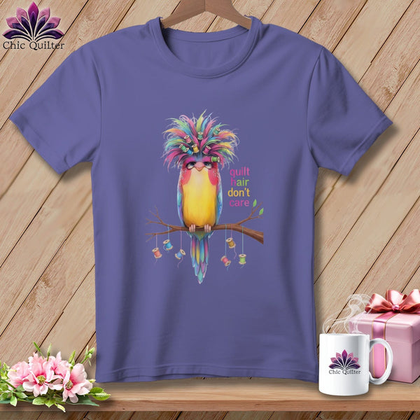 MyDesigns Physical Item S / Grape Quilt Hair Don’t Care ~ Curlene Spoolworth ~ Premium Tee