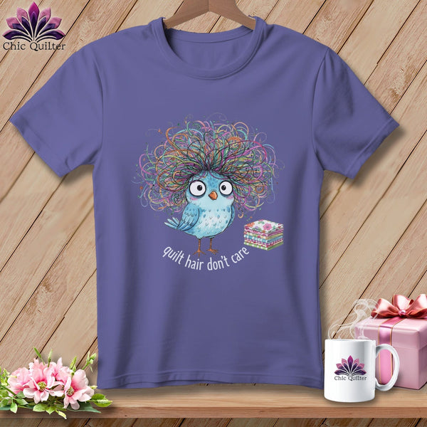 MyDesigns Physical Item S / Grape Quilt Hair Don’t Care ~ Puffin Bea ~ Premium Tee