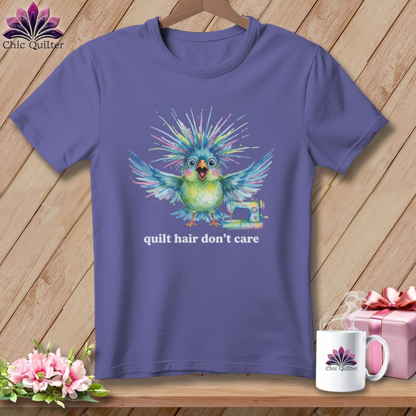 MyDesigns Physical Item S / Grape Quilt Hair Don’t Care ~ Ziggy Bobbin ~ Premium Tee