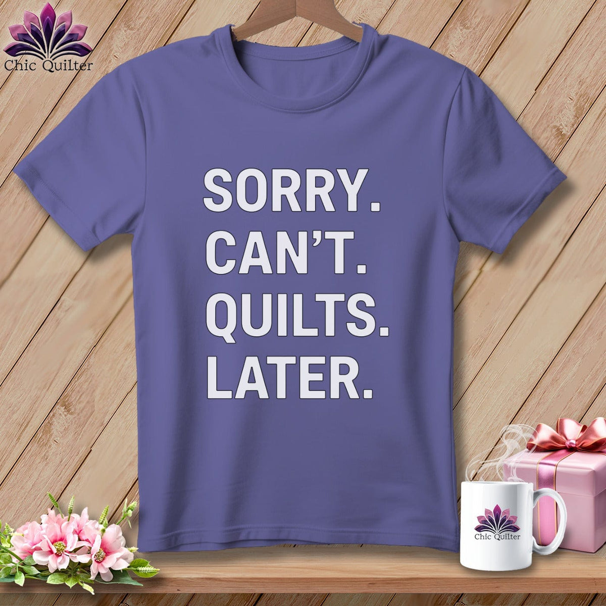 MyDesigns Physical Item S / Grape Sorry. Can’t. Quilts. Later. ~ Premium Tee