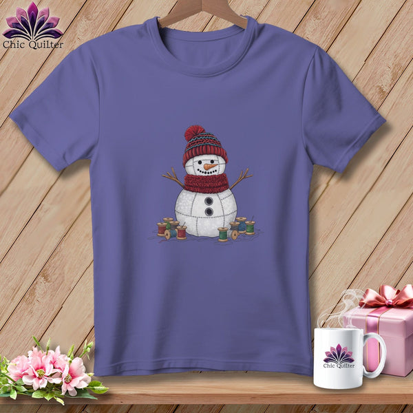 MyDesigns Physical Item S / Grape The Quilted Snowman ~ Premium Tee