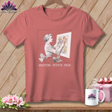 MyDesigns Physical Item S / Heather Mauve El-Seam--Nor Roosevelt - Resting Stitch Face ~ Relaxed Fit Tee
