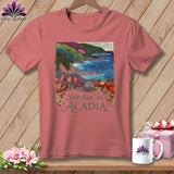 MyDesigns Physical Item S / Heather Mauve Stitchin' in Acadia National Park ~ Relaxed Fit Tee