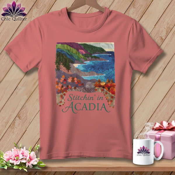 MyDesigns Physical Item S / Heather Mauve Stitchin' in Acadia National Park ~ Relaxed Fit Tee