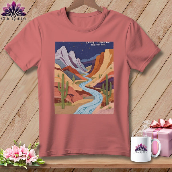 MyDesigns Physical Item S / Heather Mauve Stitchin' in Big Bend National Park ~ Relaxed Fit Tee