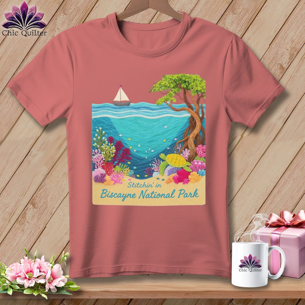 MyDesigns Physical Item S / Heather Mauve Stitchin' in Biscayne National Park ~ Relaxed Fit Tee