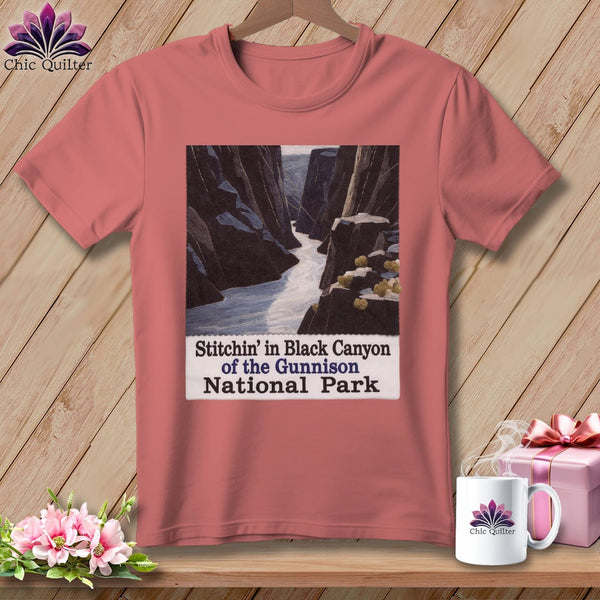 MyDesigns Physical Item S / Heather Mauve Stitchin' in Black Canyon of the Gunnison National Park ~ Relaxed Fit Tee
