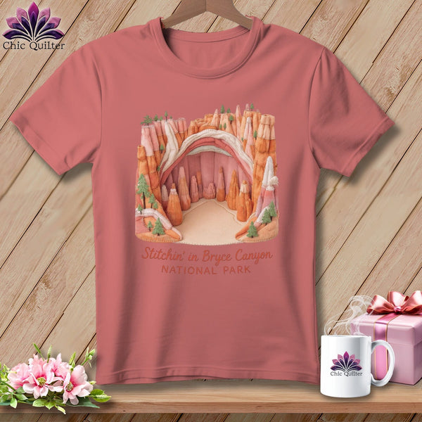 MyDesigns Physical Item S / Heather Mauve Stitchin' in Bryce Canyon National Park ~ Relaxed Fit Tee