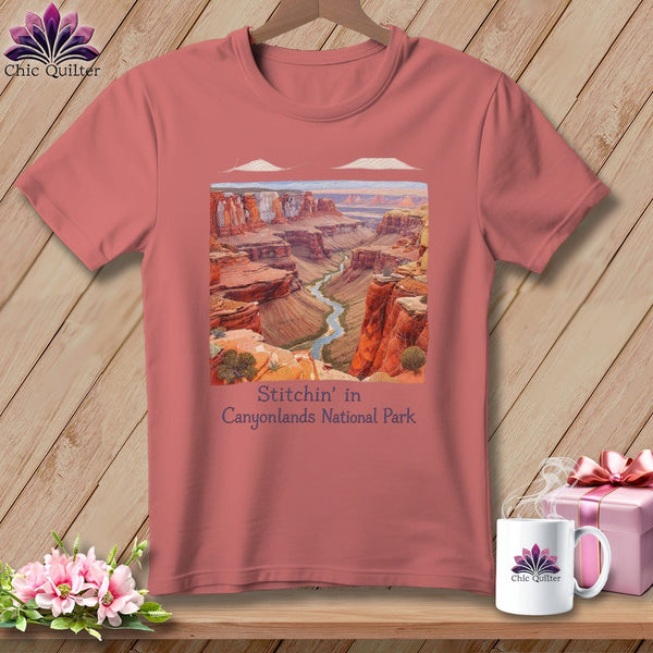 MyDesigns Physical Item S / Heather Mauve Stitchin' in Canyonlands National Park ~ Relaxed Fit Tee