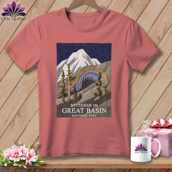 MyDesigns Physical Item S / Heather Mauve Stitchin' in Great Basin National Park ~ Relaxed Fit Tee