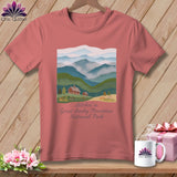 MyDesigns Physical Item S / Heather Mauve Stitchin' in Great Smoky Mountains National Park ~ Relaxed Fit Tee