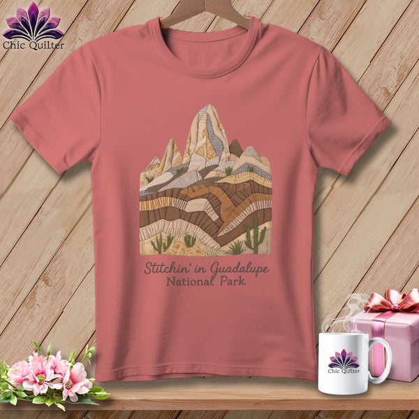 MyDesigns Physical Item S / Heather Mauve Stitchin' in Guadalupe Mountains National Park ~ Relaxed Fit Tee