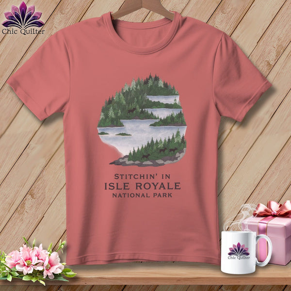 MyDesigns Physical Item S / Heather Mauve Stitchin' in Isle Royale National Park ~ Relaxed Fit Tee