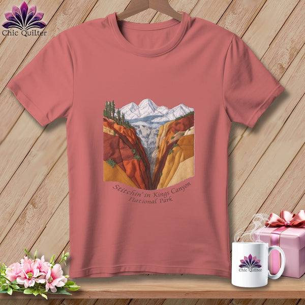 MyDesigns Physical Item S / Heather Mauve Stitchin' in Kings Canyon National Park ~ Relaxed Fit Tee