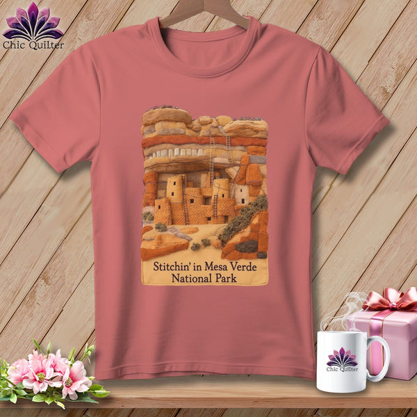 MyDesigns Physical Item S / Heather Mauve Stitchin' in Mesa Verde National Park ~ Relaxed Fit Tee