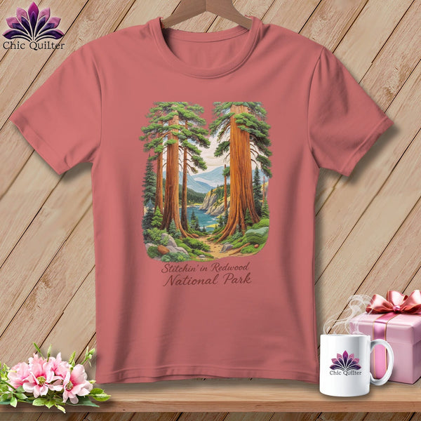 MyDesigns Physical Item S / Heather Mauve Stitchin' in Redwood National Park ~ Relaxed Fit Tee