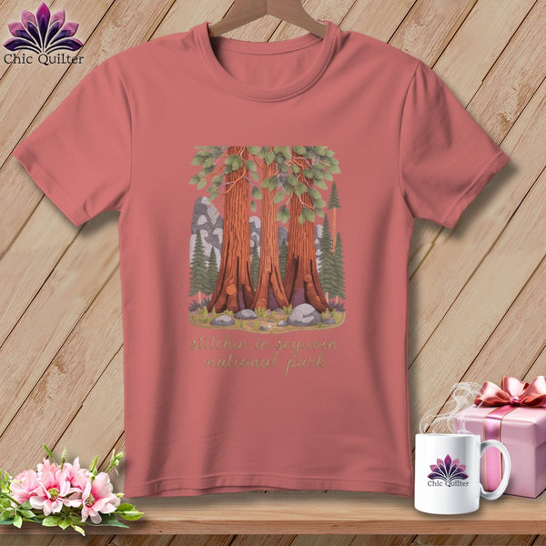 MyDesigns Physical Item S / Heather Mauve Stitchin' in Sequoia National Park ~ Relaxed Fit Tee