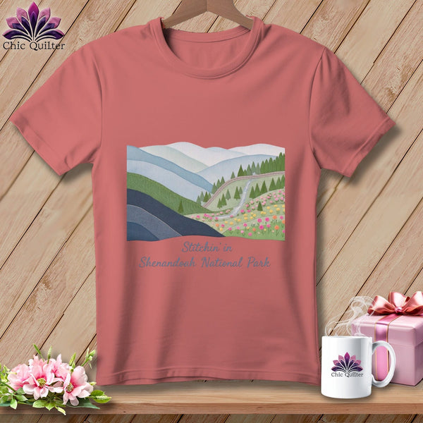 MyDesigns Physical Item S / Heather Mauve Stitchin' in Shenandoah National Park ~ Relaxed Fit Tee