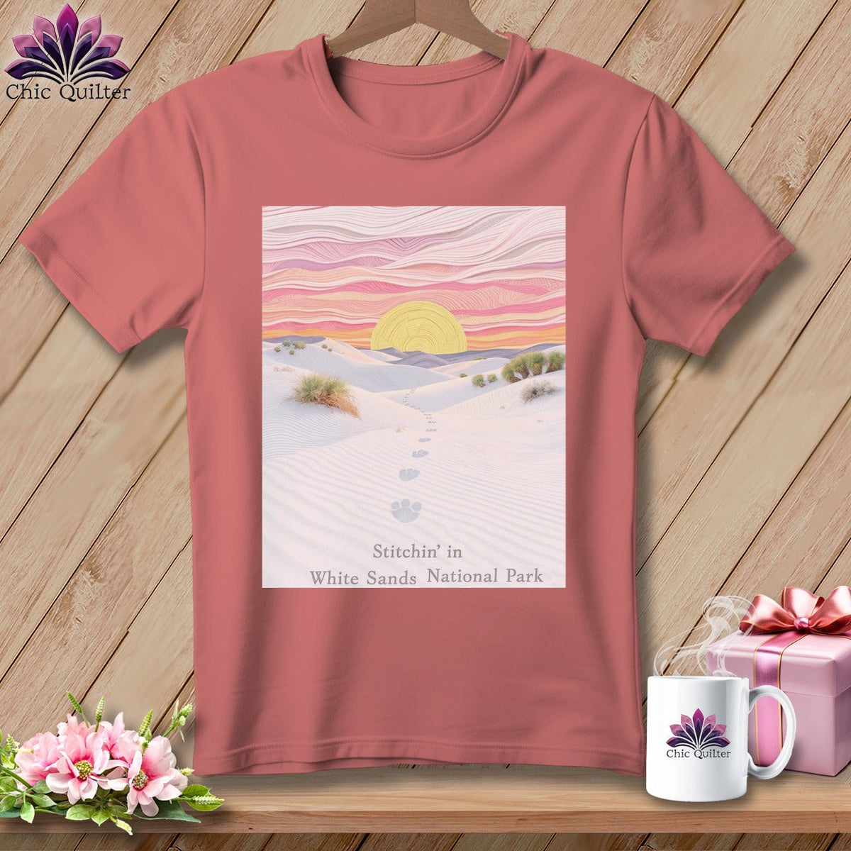 MyDesigns Physical Item S / Heather Mauve Stitchin' in White Sands National Park ~ Relaxed Fit Tee