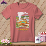MyDesigns Physical Item S / Heather Mauve Stitchin' in Yellowstone National Park ~ Relaxed Fit Tee